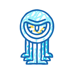 monster eye icon doodle illustration