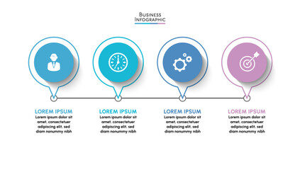 Business data visualization. timeline infographic icons designed for abstract background template milestone element modern diagram process technology digital marketing data presentation chart Vector