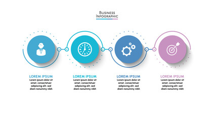 Business data visualization. timeline infographic icons designed for abstract background template milestone element modern diagram process technology digital marketing data presentation chart Vector