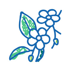 cherry blossoms icon doodle illustration