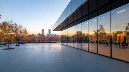 Obraz premium Modern architecture building exterior with city view