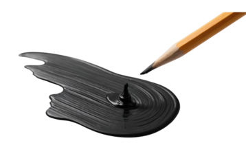 A wooden pencil and strokes form stories