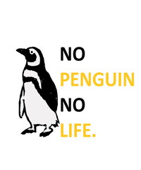 Happy Penguin Vector Elements — Playful Icons for POD Products