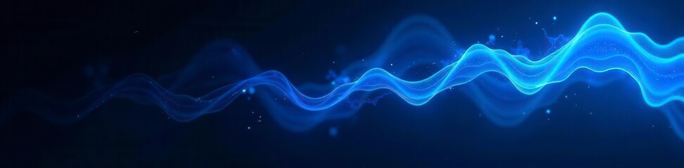 Arcing blue energy streaks across black backdrop, science, technology, power