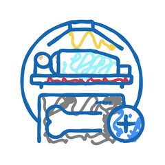 bone density health check icon doodle illustration