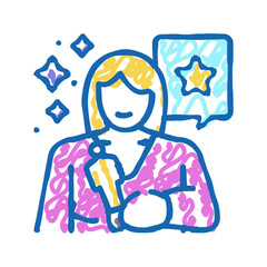 actress video production film icon doodle illustration