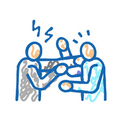 fight violence icon doodle illustration