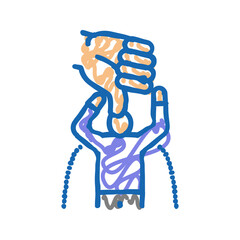 bullying aggressive icon doodle illustration