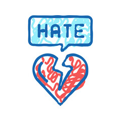 hate aggressive icon doodle illustration