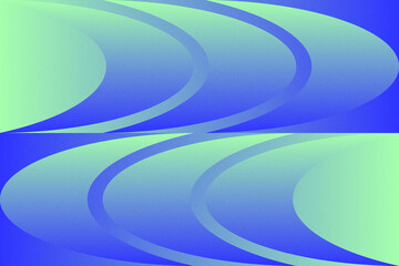 Wavy Curvy Circular and Circle Shapes and Designs Green and Blue Colors Grainy Texture Modern Abstract Background Geometric Background