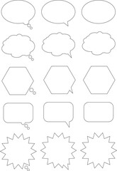 This illustration is a simple speech bubble frameset