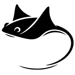 Stingray silhouette vector design