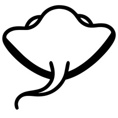 Stingray silhouette vector design