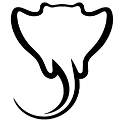 Stingray logo silhouette