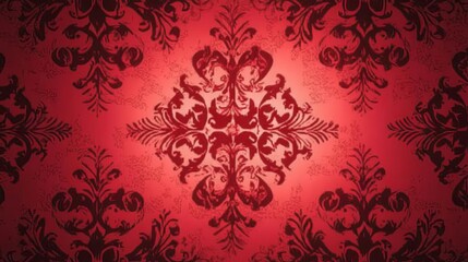 Intricate Red Damask Wallpaper Design red vintage wallpaper