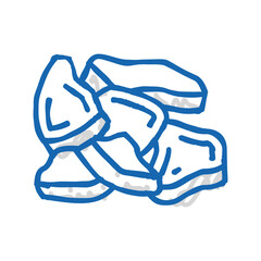 pieces coconut icon doodle illustration