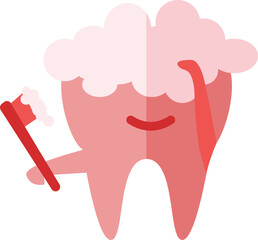 Tooth icon in flat style