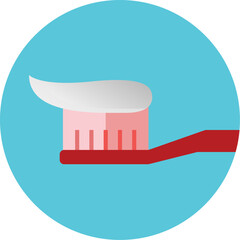 toothbrush with toothpaste