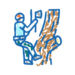tree surgery landscape icon doodle illustration