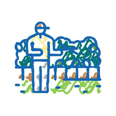 hedg bush shrub trimming icon doodle illustration