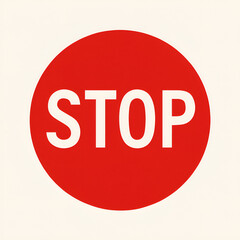 stop sign on white background