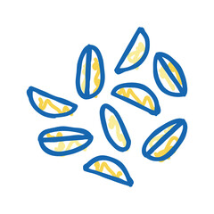 Obraz premium potato wedges icon doodle illustration
