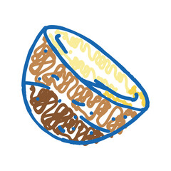 potato cut pieces icon doodle illustration