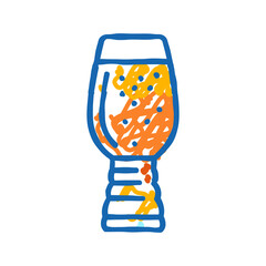 pale ale beer glass icon doodle illustration
