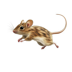 Cute Little Mouse Jumping Playfully
