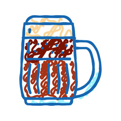 stout beer glass icon doodle illustration