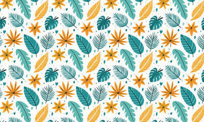 Vibrant Tropical Seamless Background for Fabric and Wallpaper Design