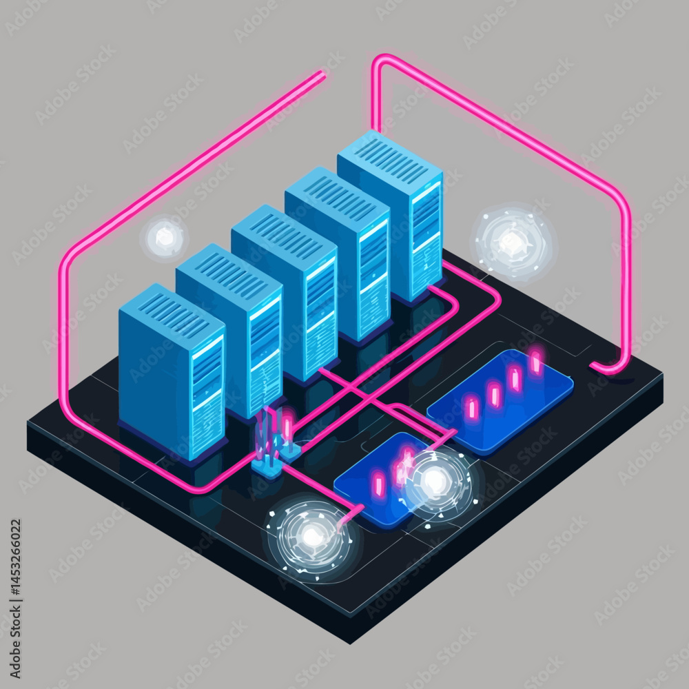 Poster illuminated data flow: a vision of technological precision