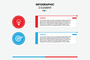 Clean and modern infographic template with two connected elements and a central circular chart. Ideal for showing comparisons, dual processes, pros and cons, or before-after scenarios. Fully editable 
