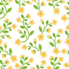 seamless floral pattern. simple floral pattern. flower pattern for textile and fabric print. colorful botanical illustration for wrapping paper.