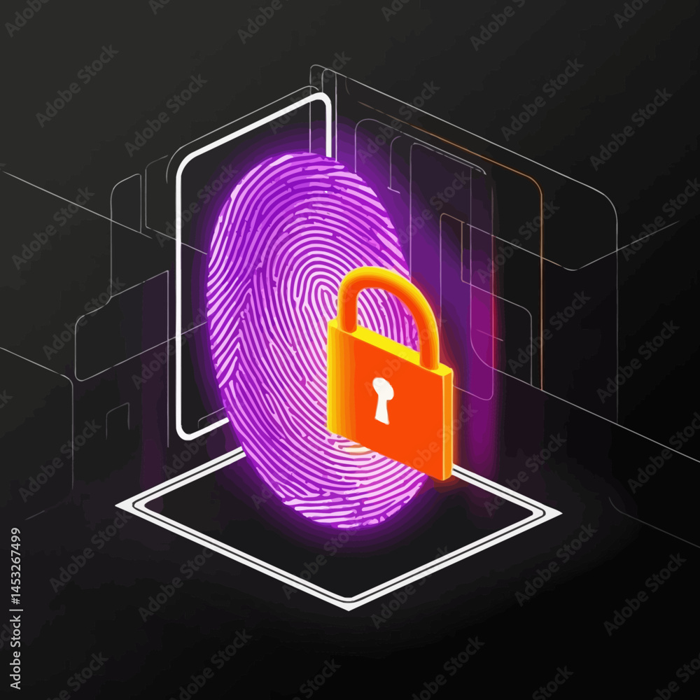 Poster digital security: biometric verification and data protection