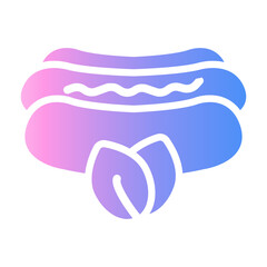 vegan hot dog Gradient icon
