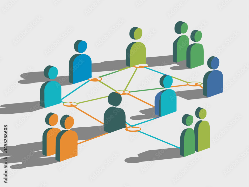 Poster interconnectedness: visualizing relationships and teamwork.