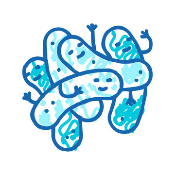 bacillus bacteria virus icon doodle illustration