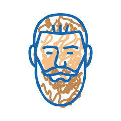 bandholz beard hair style icon doodle illustration