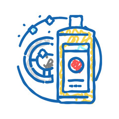 plastic cleaner detergent icon doodle illustration