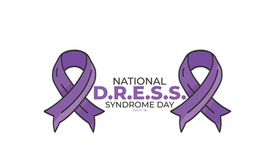National D.R.E.S.S. Syndrome Day. background, banner, card, poster, template. Vector illustration.