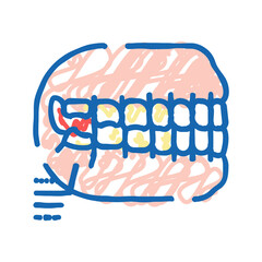 wisdom tooth icon doodle illustration
