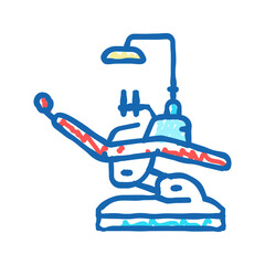 chair dental icon doodle illustration