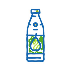 juice pear icon doodle illustration