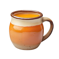 Tamarind Orange Juice in Ceramic Mug Isolated on Transparent Background