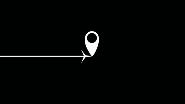 location icon animation, GPS icon and radio wave in gradient color background. Location icon with arrow, 4k video.