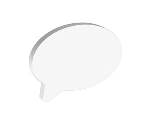 Fototapeta premium Simple 3D illustration of a speech bubble icon