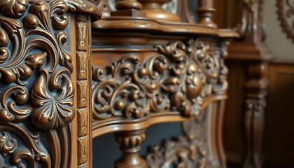 close up of a wooden carved object