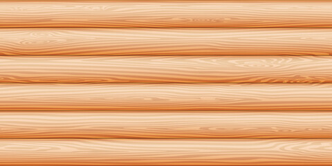 Wood log wall, wood texture seamless pattern, vector design