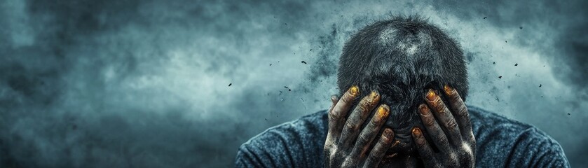 Fototapeta premium A person experiencing deep emotional distress.